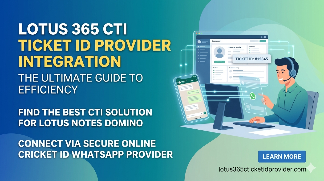 Lotus 365 CTI ticket ID provider integration