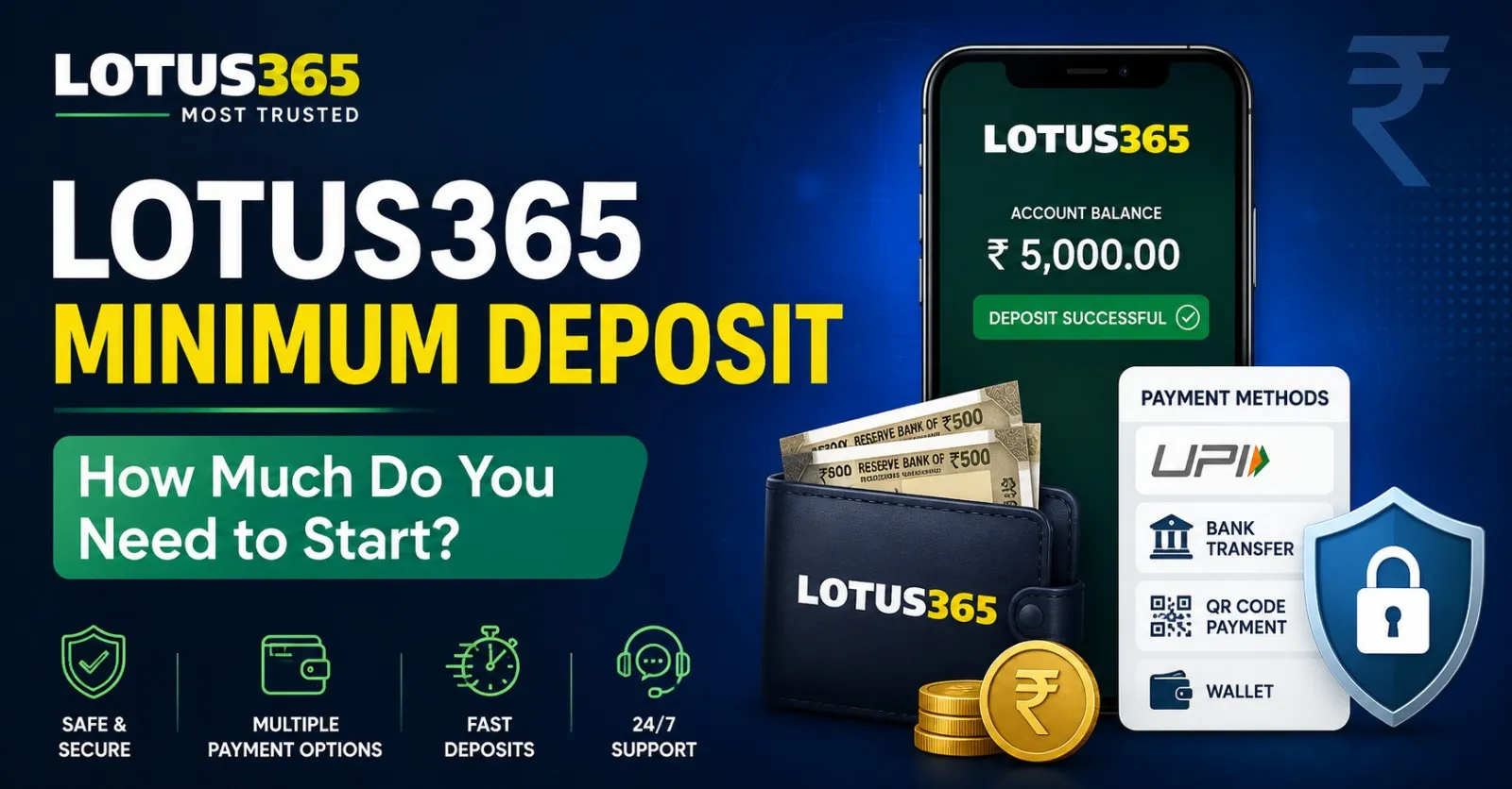 Lotus365 Minimum Deposit — How Much Do You Need to Start?