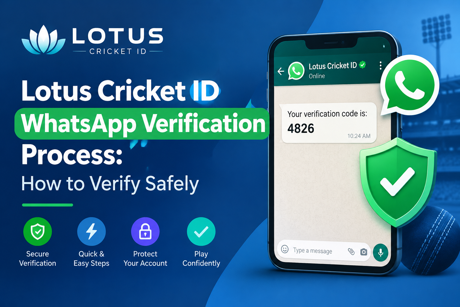 Lotus Cricket ID WhatsApp Verification